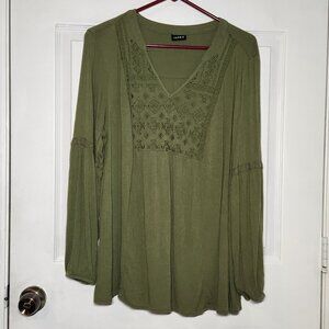 Torrid Olive Green Blouse